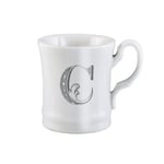 Livellara Milano Tasse à café 80 ml en porcelaine, personnalisée avec lettre B, pour petit déjeuner, camping, remise de diplôme, idée cadeau, lavable au lave-vaisselle, collection : lettering