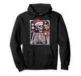 Funny Christmas Skeleton Hot Chocolate Xmas Santa Coffee Pullover Hoodie