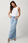 Gina Tricot - Jeanskjol Vintage Long Denim Skirt - Blå