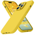 Étui de Protection pour iPhone 14 Pro résistant aux Chocs avec Doublure intérieure en Microfibre Douce pour Appareil Photo Jaune