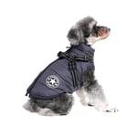 Dogs Warm Coats Jackets,Waterproof Dog Clothes Winter Warm Vest Dog Jacket with Dog Harness For Small Dogs Medium Dogs(Blue,XXL)