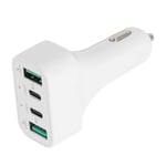 40W Usb C Fast Car Charger 4 Ports Car Charger Adapter Dual Type C And Usb For