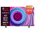 TCL 43RC650K 43-inch QLED Pro Television, 4K Ultra HD, Roku TV (Smart TV with Dolby Vision & Audio, HDR 10+, compatible with Google assistant & Alexa)