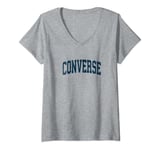 Womens Converse Texas TX Vintage Athletic Sports Navy Design V-Neck T-Shirt