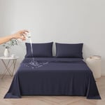 DUJUIKE Couvre-lit imperméable, Drap de lit imperméable, protège-Matelas, Housse de canapé pour Chien, Chat, Enfants, pour lit Queen Size (Bleu Marine, Queen 200 * 230cm)