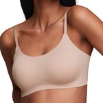 EBY Women's Seamless Sports Bra, Opaque, Nude, M