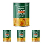 by Amazon Peach Halves In Syrup, 411g (Pack of 4)