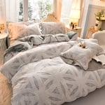 N\C Bedding Set Duvet Covers Full Queen Size Comforter Set Duvet Cover Sets King Size Grey and Pink Double Bed Duvet Covers Grey Double Duvet Cover Double Bed with Fitted Sheet Winter Set