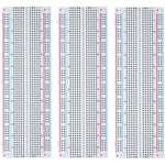 3pcs Breadboard Carte d'Expérimentation 830 Points Tie-Point sans Soudure - Platine d'Essai Carte Circuit Imprimé pcb pour Arduino uno R3 Mega