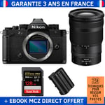 Nikon Zf + 24-120mm f/4 S + 1 SanDisk 128GB Extreme PRO UHS-II SDXC 300 MB/s + 1 Nikon EN-EL15C + Ebook '20 Techniques pour Réussir vos Photos' - Appareil Photo Hybride