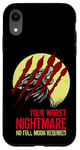 iPhone XR Bloody Scratches Nightmare Full Moon Howling Wolf Werewolf Case