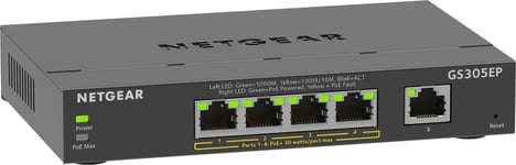 NETGEAR 5-Port Gigabit Ethernet PoE+ Plus Switch (GS305EP) Géré L2/L3 Gigabit E