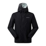 Berghaus Men's Deluge Pro Waterproof Shell Jacket | Adjustable | Durable Coat | Rain Protection, Jet Black 3.0, XL