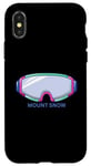 Coque pour iPhone X/XS Retro Mount Snow Vermont Masque de ski