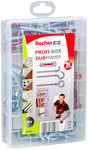 fischer - Profi-Box Cheville tous matériaux DuoPower + crochets/Assortiment de 70 pièces