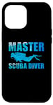 Coque pour iPhone 13 Pro Max Master Scuba Diver Funny Diving Divers For Men Women