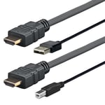 Vivolink PROHDMIUSBAB4AMP video cable adapter 4 m HDMI + USB Type-A HD