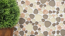 mosaik ws beach pebble cryst/stone mix clear/beige froste