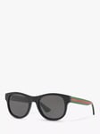 Gucci GG0003SN Men's D-Frame Sunglasses, Black/Green