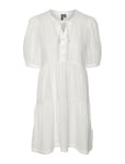 Vmnatali 2/4 Lace Short Dress Wvn Ga Spe White Vero Moda