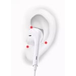 2 PACK Vita klassiska hörlurar Typ-C hi-fi ljud kabel samsung iPad ergonomiska Vit one size