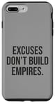 Coque pour iPhone 7 Plus/8 Plus Excuses Don't Build Empires, Hustle Success Grind Motivation