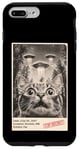 Coque pour iPhone 7 Plus/8 Plus Drôle Chat Selfie Noir et Blanc Roswell Photo Animal UFO