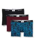 Calvin Klein Men's Boxer Brief 3pk 000nb3529e Boxer Briefs, Multicolour (Idr Sn_brilliant Blu, Bl, Twn Pt), XS