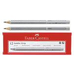 Faber Castell Jumbo Grip B Lead Pencil Ergonomic Shaped Highly Break Resistant