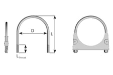 U-Klamma 127 mm Dinex