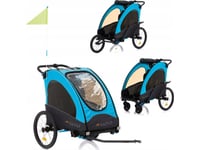 Guto Guto Trailer, Pram, Jogger 3-In-1 Aluminium Deluxe Buggy Pro Svart-Blå, Ean 5909876513148