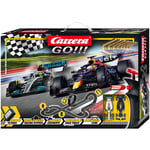 Carrera Go Slot Car Set Red Bull and Mercedes Max Performance