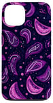 Coque pour iPhone 13 Rouge à lèvres violet minimaliste cachemire rose lèvres Kiss Kisses