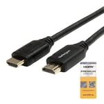 StarTech.com 3 m HDMI 2.0-kabel, 4K höghastighets HDMI-kabel med Ethernet, 4K 60 Hz HDR10, UHD HDMI-kabel/-sladd, Hane/Hane-greppkontakter