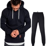 BIBOKAOKE Men's Jogging Suit Long Sleeve Hoodie Sweatshirt Sports Trousers Slim Fit Gym Training Tracksuit Jogger Jogging Suit Sports Suit Basic Design Tracksuit Leisure Suit with Pockets