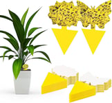 48pcs Pièges À Insectes Pour Jardin,Jaune Anti Mouche Pièges Engluées Autocollants Pour Moustiques,Attrape Insecte Interieur Exterieur Pour Plante,Fleur& Fruits (Jaune).[W20]