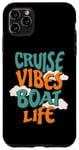 Coque pour iPhone 11 Pro Max Bateau de croisière Bateau Vie Marins Vacances Vacances Voile Rivière