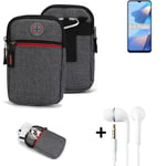 Belt bag + headphones for Oppo A16K Phone case