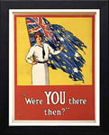 Lumartos, Vintage Poster Australia 1916 Were You There Then Contemporary Home Decor Wall Art Print, Black Frame, A3 Size