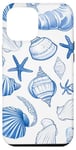 iPhone 12 Pro Max Blue Seashell Coastal Summer, Starfish, Women Case