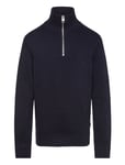 Jack & J S Jprblamilano Stitch Knit Half Zip Jnr Marinblå