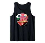 Kawaii Octopus Ramen Bowl With Chopsticks Noodles Tank Top