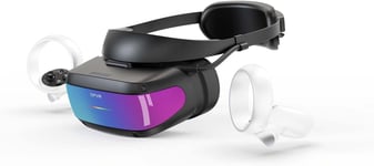 E4 VR Casques PCVR avec contrôleur, casque de réalité virtuelle pour jeux PC, prend en charge les jeux SteamVR (noir)