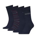 Tommy Hilfiger Strumpor 4P Men Classic Socks Tin Giftbox Marin Strl 39/42 Herr