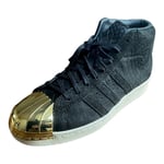 adidas ProModel Metal Toe Leather High Top Trainers Boots Black Gold UK Size 7.5