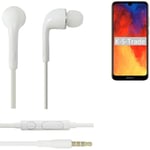 Earphones pour Huawei Y6 (2019) in ear headset stereo blanc