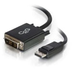 C2G 2m DisplayPort to Single Link DVI-D Adapter Cable M/M - DP to DVI - Black - DisplayPort-kabel - 2 m