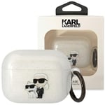 Karl Lagerfeld KLAPHNKCTGT Veske for AirPods Pro - Gjennomsiktig glitter Karl&Choupette