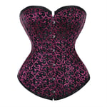 ZXF Bustiers et Corsets Femme Femmes Corsets et Bustiers Jacquard Brocade Corset Lingerie (Color : Purple, Size : XXXX-Large)