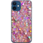 Apple iPhone 12 mini Transparent Mobilskal Glitter